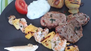 Pork Fillet in Nut Crust with Curry Potatoes and Spicy Lentils