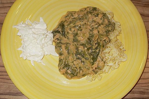 Tuna – Spinach Dish in Cream Sauce