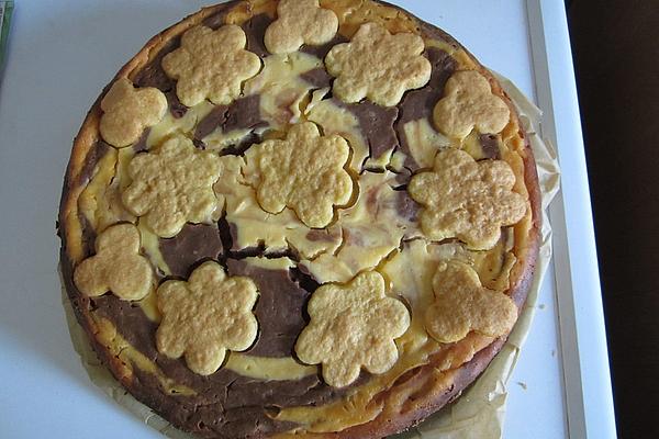 Vanilla Zebra Plucked Cake