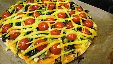 Vegan Hummus Pizza
