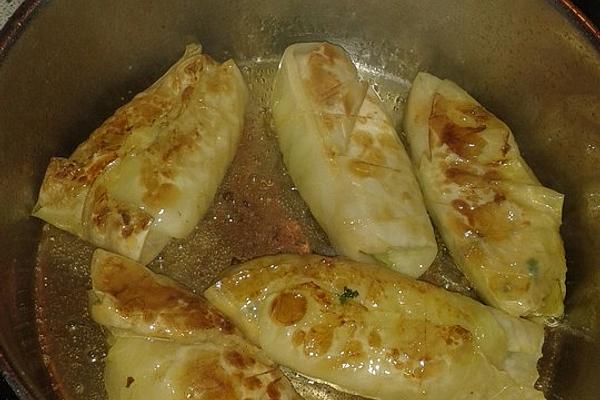 Vegetarian Cabbage Roll with Rice and Mushrooms