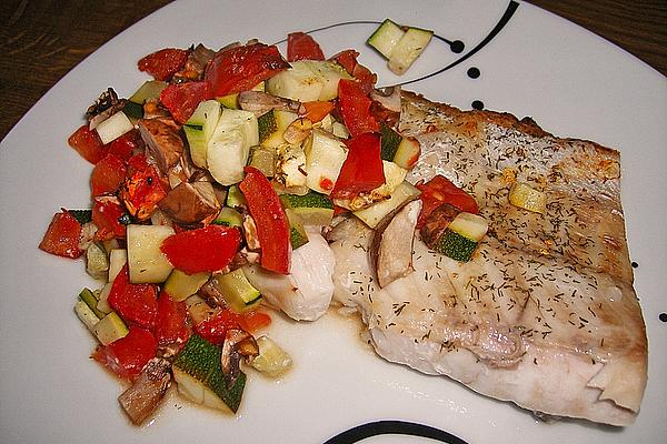 Victoria Bass Fillet on Bed Of Vegetables